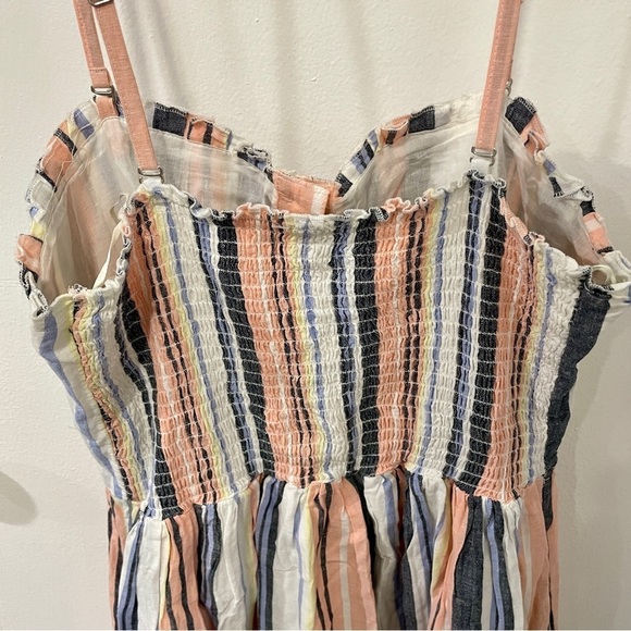 Free People Multi Stripe Lilah Pleated Tube Midi Dress - Picture 9 of 16